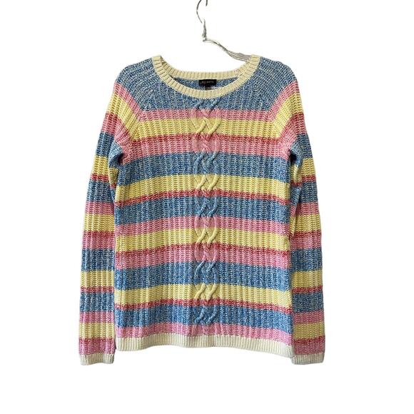 Talbots Sweaters - Talbots Cable Knit Colorful Pullover Sweater Size XS